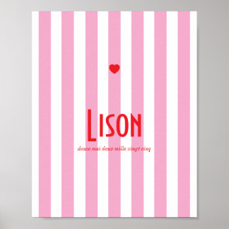 Posternaam Riviera rose Poster