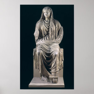 Posternisch beeld van Livia uit Velleia Poster