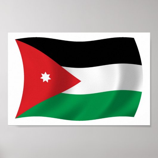 Posterprint Jordaanse vlag Poster (Voorkant)