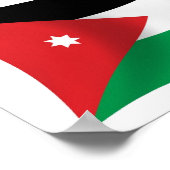 Posterprint Jordaanse vlag Poster (Hoek)