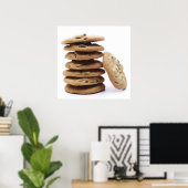 Posterprint met chocoladekoekjes poster (Thuiskantoor)