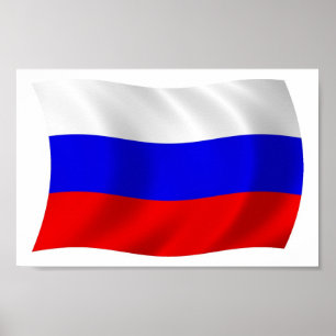 Posterprint Russische vlag Poster
