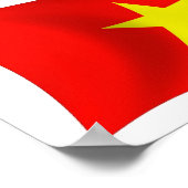 Posterprint van de vlag van Vietnam Poster (Hoek)