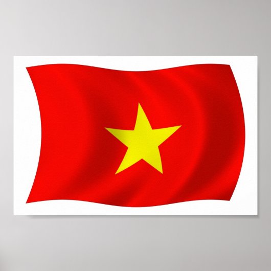 Posterprint van de vlag van Vietnam Poster (Voorkant)