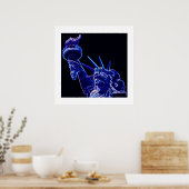 Posterprint van het Vrijheidsbeeld met witte rande Poster (Keuken)