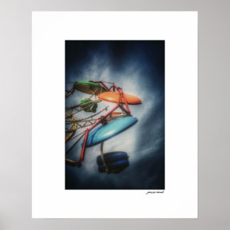 Posterprint van kermisattractie poster
