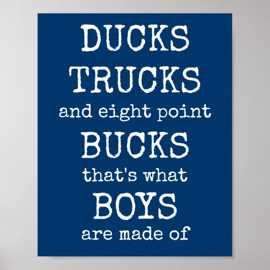 Posterprintset Waar Kleine Jongens Van Gemaakt Zij Poster (Voorkant)