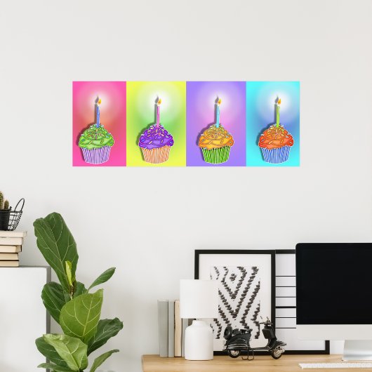 Posters, banners - vogelkoekjes poster (Thuiskantoor)