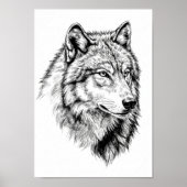 Posters Black and White Animal Portrait (Voorkant)
