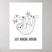 Posters Black and White Funny Animal Quote (Voorkant)