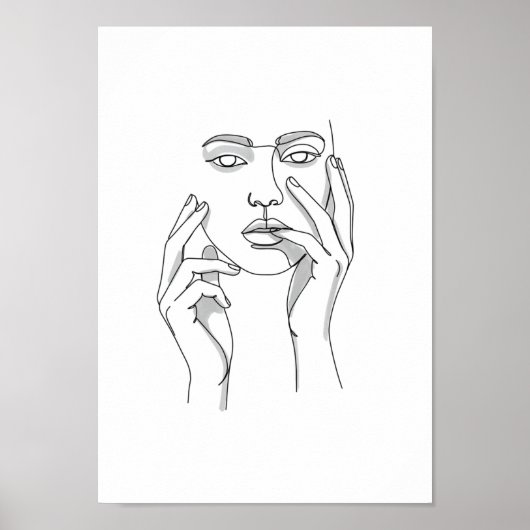 Posters Black and White Minimalist Line (Voorkant)