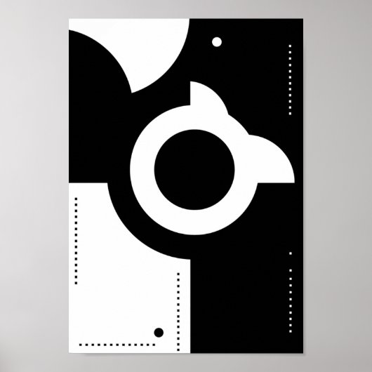 Posters Black and White Modern Abstract (Voorkant)
