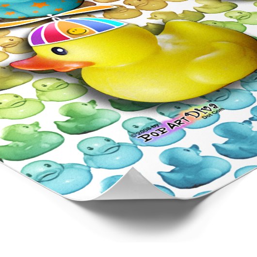 Posters en fijn gekleurde rubberdraden voor Pop (Hoek)