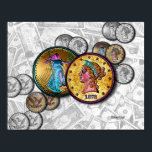 Posters en fijne kunst - Big Coin Pop Art<br><div class="desc">Voor iedereen die van geld houdt, die niet genoeg geld kan krijgen, meer geld nodig heeft en geld wil! Hier is een kleine pop kunst die je portemonnee kietelt en je handtas pampert! De Big Coins Pop Art zal een hedendaagse en kleurrijke aanraking van flits en geld in je leven...</div>