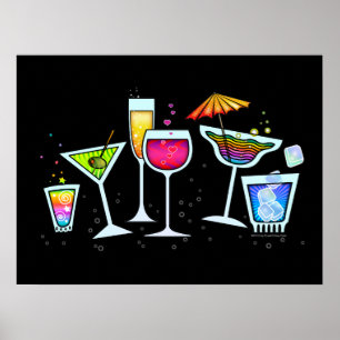 POSTERS en PRINTS VAN COCKTAIL GLASSEN