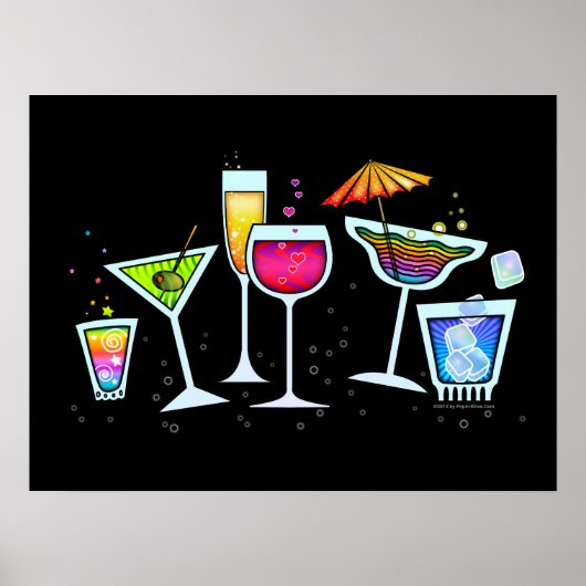POSTERS en PRINTS VAN COCKTAIL GLASSEN (Voorkant)