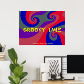 POSTERS - GROOVY TIMZ - PSYCHEDELIC MULTI COLOREN (Thuiskantoor)
