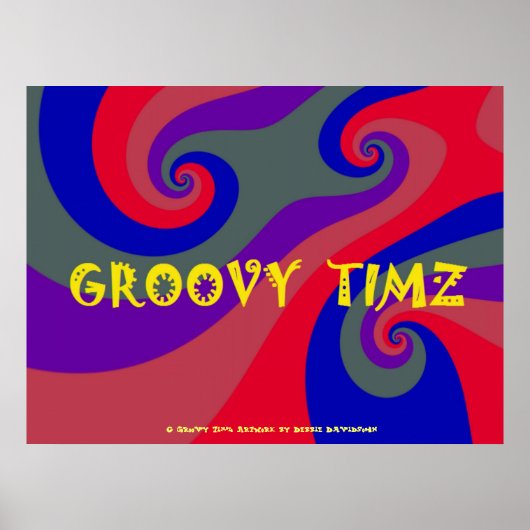 POSTERS - GROOVY TIMZ - PSYCHEDELIC MULTI COLOREN (Voorkant)