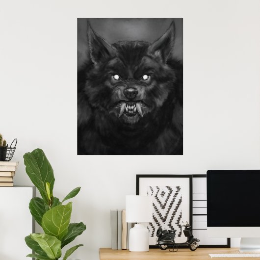 posters met een weerwolf (Thuiskantoor)