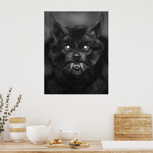 posters met een weerwolf (Keuken)