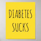 Posters met gele diabetes (Voorkant)
