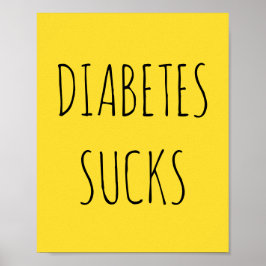 Posters met gele diabetes