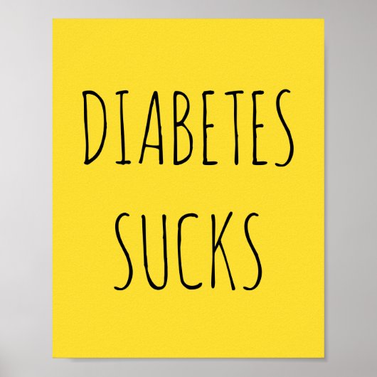 Posters met gele diabetes (Voorkant)