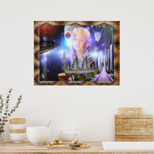 Posters met zuigeling (Keuken)