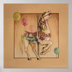 Posters, Prints - Happy Horse Carousel