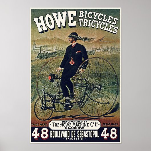 Posters/Prints: Howe fietsen Poster (Voorkant)
