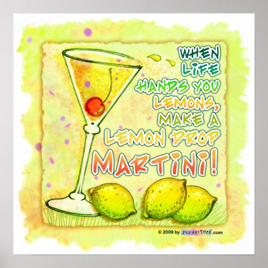 Posters, Prints - Lemon Drop Martini (Voorkant)