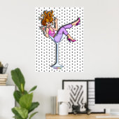 Posters, Prints - Meisje in een Martini Glas, Lil (Thuiskantoor)