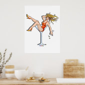 Posters, Prints - Meisje in Martini Glass, Olivia (Keuken)