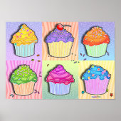 Posters, Prints - Pop Art Cupcakes (Voorkant)
