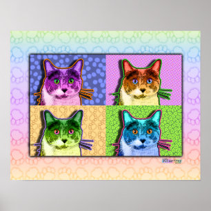 Posters, Prints - Pop Art Tom Cat
