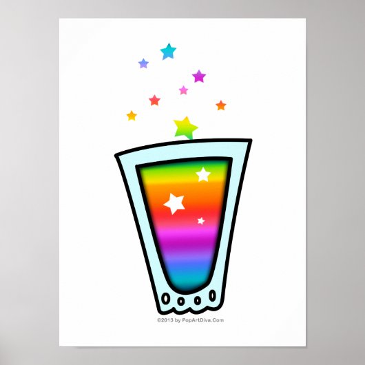 POSTERS, PRINTS - RAINBOW SHOT GLASS (Voorkant)
