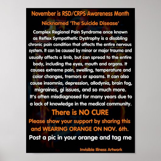POSTERS...RSD/CRPS - Info Poster (Voorkant)