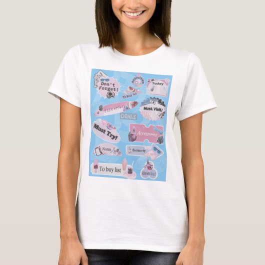 posters-stijl t-shirt (Voorkant)