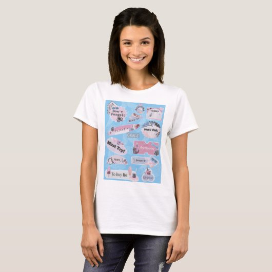 posters-stijl t-shirt (Voorkant volledig)