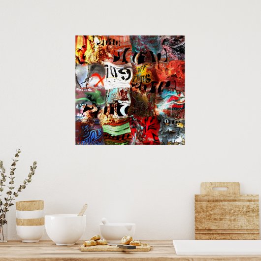 Posters Street Art Abstract 32 (Keuken)