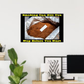 posters tegen roken op grijs (Thuiskantoor)