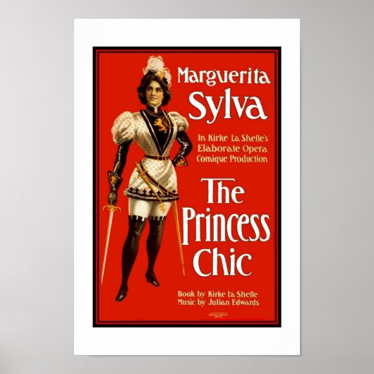 Posters Theater Vintage "De Prinses Chic" (Voorkant)