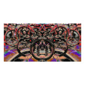 Posters van abstracte fietsen (Britse rondleiding  (Voorkant)