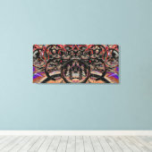 Posters van abstracte fietsen (Britse rondleiding  Canvas Afdruk (Insitu (Houten vloer))