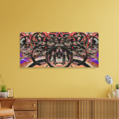 Posters van abstracte fietsen (Britse rondleiding  Canvas Afdruk (Insitu (Woonkamer))