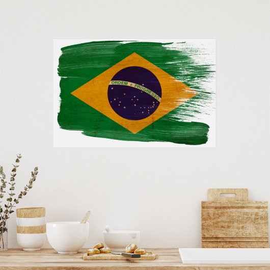 Posters van de Braziliaanse vlag (Keuken)