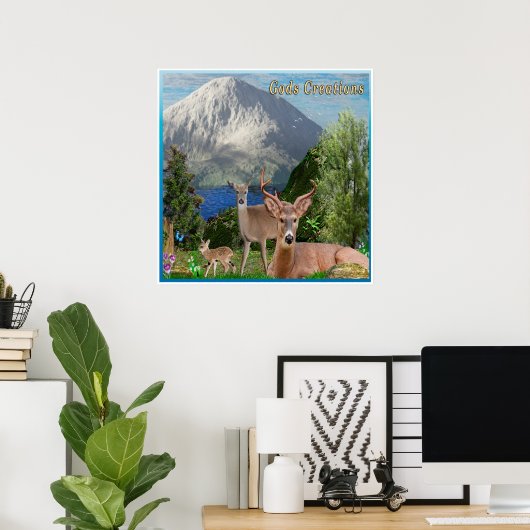 Posters van de deer (Thuiskantoor)