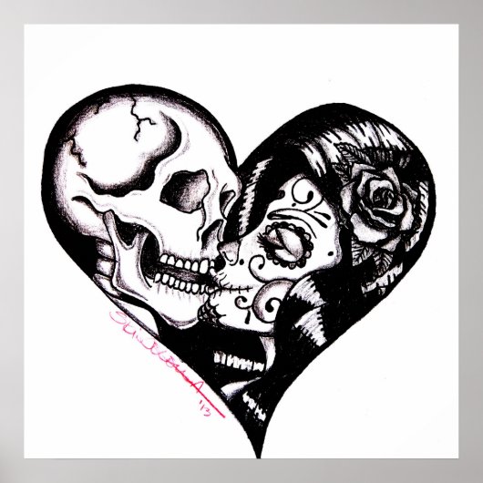 Posters van de kleuterschool "Heart Kiss" (Voorkant)