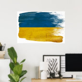 Posters van de Oekraïense vlag (Thuiskantoor)