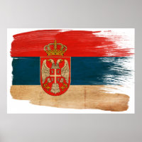 Posters van de Servische vlag